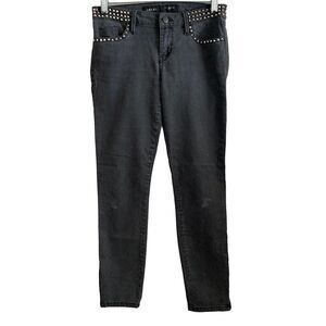 Vintage Guess Jeans 28 Los Angeles 1981 Black Denim Spikes